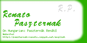renato paszternak business card