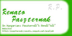 renato paszternak business card